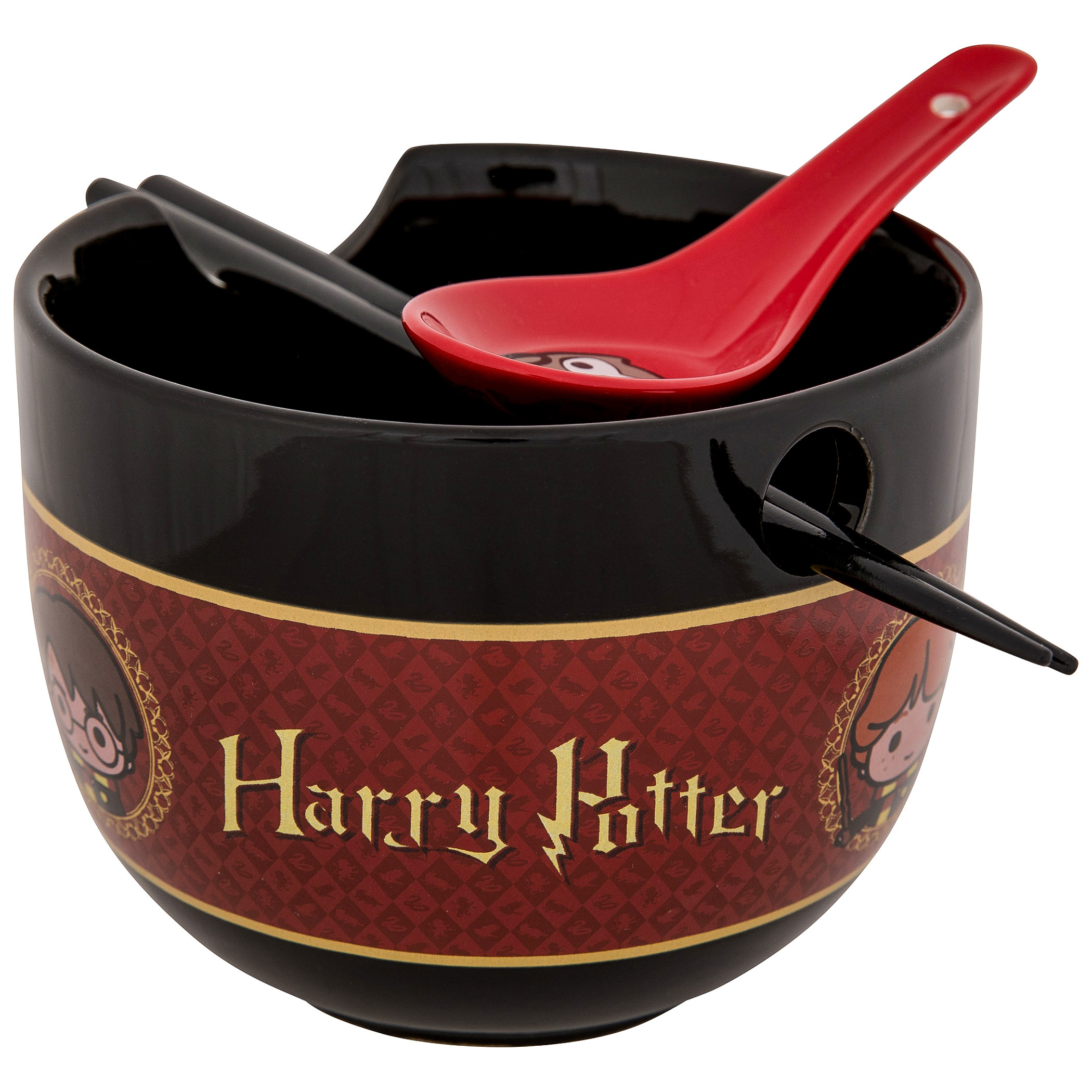 Harry Potter Chibi Characters Ramen Bowl with Chopsticks and Spoon